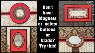 Alternative for magnets, velcro buttons and brads | new closure techniques | DIY | Tutorial video