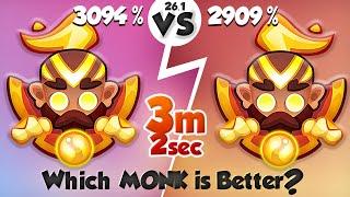 Which MONK is Better at 3k% - 3 min 2 sec | PVP Rush Royale