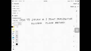 ARCHITECTURAL DRAWING | ONE POINT PERSPECTIVE - BASIC | PICTURE PLANE METHOD