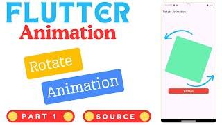 Flutter Rotate Animation Tutorial | AnimatedRotation Widget Explained | Flutter Animation Part 1