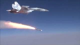 Russian R-37M hypersonic air-to-air missile launched from a Su-35