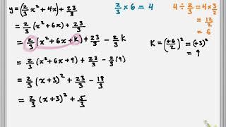 Completing the Square Examples (with Fractions)