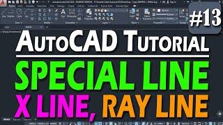 #13 | Special Line, Construction line, Ray line in AutoCAD [DEEPAK VERMA]