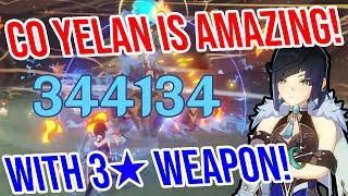 C0 Yelan is META DEFINING! 3 Weapon Showcase! Genshin Impact