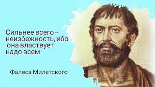 Фалеса Милетского цитаты