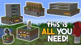 5 ESSENTIAL Farms: Get ANYTHING You WANT! (IRON, EMERALDS, CREEPER, MOB FARMS)