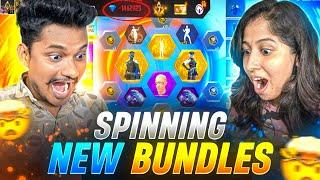 Spinning New Bundles & Emotes - Free Fire New Event In Telugu - FF Telugu Couple️