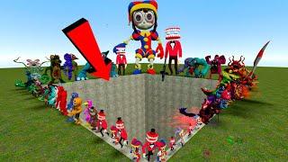 SPARTAN KICKING ALL GARTEN OF BANBAN VS ALL THE AMAZING DIGITAL CIRCUS POMNI FAMILY in Garry's Mod!?