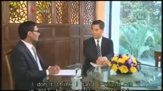 Leung Chun Ying caught lying about plan to run in 2017