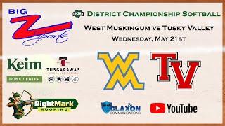 West Muskingum vs Tusky Valley - OHSAA District Championship Softball from BIG Z Sports