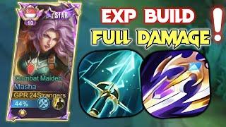 EXP LANE MASHA FULL DAMAGE BUILD IS INSANE!