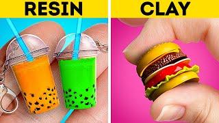 RESIN VS. POLYMER CLAY || Colorful Mini Crafts And DIY Accessories That Will Save Your Money