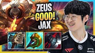 ZEUS IS SO GOOD WITH JAX! - T1 Zeus Plays Jax TOP vs Illaoi! | Bootcamp 2023