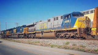 Former CSX CW46AH #688 trails last CW44AC #541 Heavy Notch 8 on hands n knees