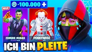 WTF  Nach jedem TOD MUSS ich HALLOWEEN SKINS aus dem Shop KAUFEN (mega teuer) Fortnite 4 Deutsch