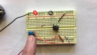 Breadboard project - Blinking LED with 555 timer and potentiometer