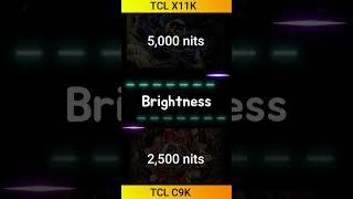 TCL X11K  VS TCL C9K QD-MiniLED LCD TV #techxus #4ktv#tv  #tvcomparison#2025