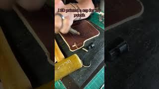 Part two - Punching belt loops & Marking a stitch line • Pancake Style Phone Case Series #leather