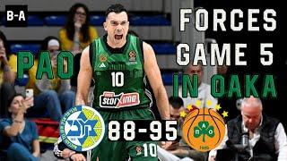 PAO FORCES GAME 5 IN OAKA | Maccabi - Panathinaikos 88-95 | Full Highlights | EL PO G4 | 02.05.2024