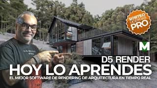 ⏱️​ 45-Minute Tutorial | D5 RENDER Complete Exterior Architecture | Free Download | Spanish | Manes