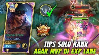 TIPS SOLO RANK GENDONG" DI EXP LANE !! TOP GLOBAL LAPU LAPU - MOBILE LEGENDS