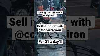 List your equipment @ concreteiron.com for $1 a day! #concrete #concreteconstruction