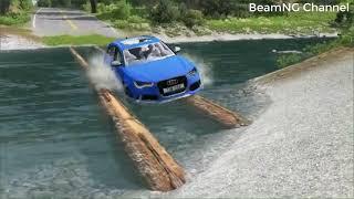 Cars Vs Log Bridge - BeamNG. Drivie  #beamngchannel