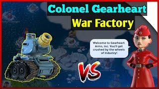 SOLOING Colonel Gearheart [War Factory] with 16 [Level 27] RainMakers  | Boom Beach