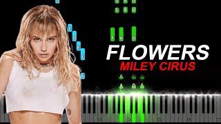 Miley Cyrus - Flowers Piano Tutorial