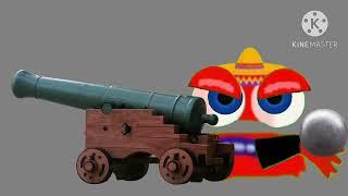 Freddy Klasky Csupo And Zplaat Bombs With An Cannon Green Screen (FREE TO USE)