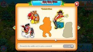 Farm Frenzy Hurricane Season Sticker Bear Champion Веселая ферма Сезон Ураганов Медведь чемпион