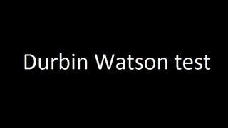 Durbin Watson test