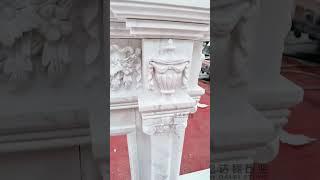 Luxury Carved Marble Fireplace Mantel Surround