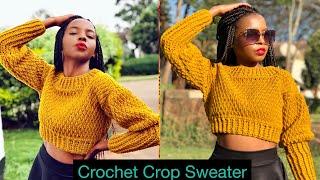 EASY Crochet Sweater Tutorial  / Crochet Alpine crop sweater