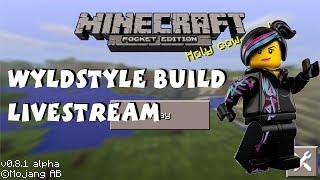 Wyldstyle Pixel Art Build Livestream in Minecraft Pocket Edition - The Lego Movie