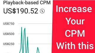 How to increase Youtube CPM and RPM Revenue | $1 to $190 | For small channel | make money online