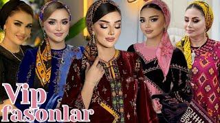 vip turkmen moda koynek fasonlar 2024 | women dresses styles | owadan fasonlar 2024 instagram