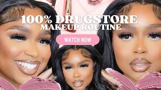 100% DRUGSTORE MAKEUP ROUTINE | ALL Affordable Products | No High-End Makeup | Baddie on a Budget