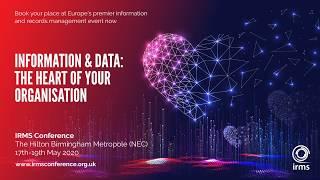 IRMS Conference Director on how GDPR has impacted the view of data within orgs Jan 2019