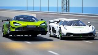 1,000KMH!!! Koenigsegg Jesko vs McLaren 720 GTR | DRAG & TRACK RACE