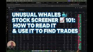 How To Use Unusual Whales  Stock Screener For High-Probability Trading Setups 