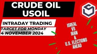 Crude Oil Prediction for Today Monday 4 November with TARGET USOIL Trading  Crude Oil Trading