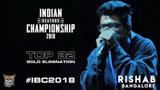 INDIAN BEATBOX CHAMPIONSHIP™ 2018 | Solo Eliminations | RISHAB | BEATBOX INDIA