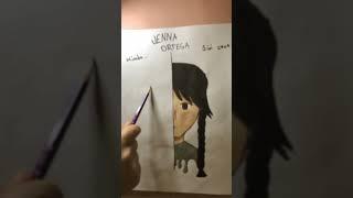 Sisi Coco VS KiMbO | Drawing Jenna Ortega-Wednesday | @sisicoco287 @Jihowaa