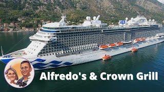 We try Alfredo's Pizzeria and the Crown Grill Steakhouse on Sky Princess