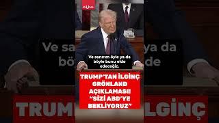 Trump'tan ilginç Grönland açıklaması! "Sizi ABD'ye bekliyoruz" #shorts #trump #grönland