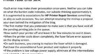 Troubleshoot HP Printer Fuser Error 50 4