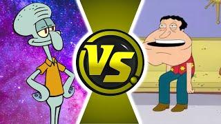 Squidward vs Toilet Quagmire! (Spongebob anime vs Epic Family Guy memes) | joke/Brock battles