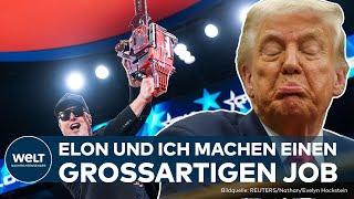 DONALD TRUMP WANKT: Staatsumbau - Muss Elon Musk die Kettensäge abgeben?