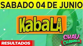 Resultado de kabala y Chau Chamba del Sábado 4 de Junio del 2022